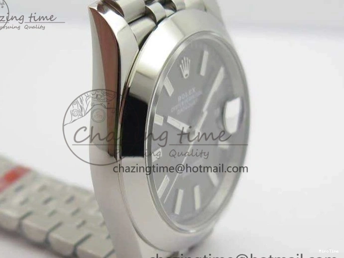 MiroTime 0701 DateJust Smooth Bezel SS Noob 1:1 Best Edition Gray Sticks Dial On Jubilee Bracelet A Packable 3505
